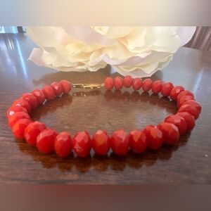 Beautiful Red bracelet (8in long)